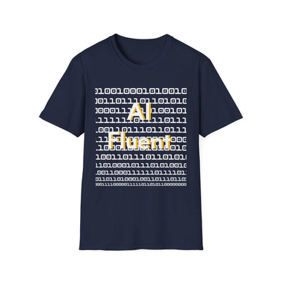 AI Fluent Unisex Softstyle T-Shirt, Cool Tech Tee, Gift for Tech Lovers, Trendy Statement Shirt, Casual Everyday Wear, AI Enthusiast Apparel