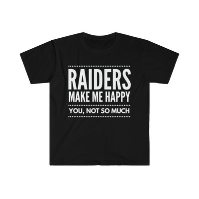 Raiders Make Me Happy Black T-Shirt