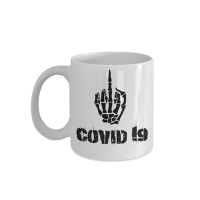 F Covid 19 Bone Hand Funny Coffee Mug Corona Virus