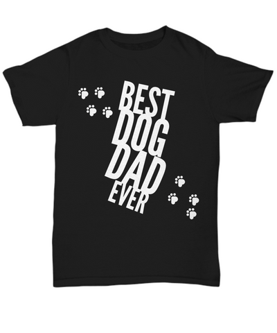 Best Dog Dad Ever Paws Black T Shirt