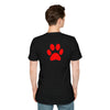 Avengers-Inspired Movie Poster T-Shirt with Paw Print Back