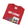 Vibe Coding Unisex Softstyle T-Shirt, Casual Graphic Tee, Tech-Inspired Shirt, Gift for Coders, Retro Vibe Shirt, Comfortable Everyday Wear