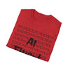 AI Fluent Unisex Softstyle T-Shirt, Cool Tech Tee, Gift for Tech Lovers, Trendy Statement Shirt, Casual Everyday Wear, AI Enthusiast Apparel