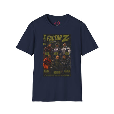 Z Factor Graphic T‑Shirt — Retro Superhero Poster Tee