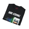 Vibe Coding Unisex Softstyle T-Shirt, Casual Graphic Tee, Tech-Inspired Shirt, Gift for Coders, Retro Vibe Shirt, Comfortable Everyday Wear