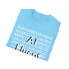 AI Fluent Unisex Softstyle T-Shirt, Cool Tech Tee, Gift for Tech Lovers, Trendy Statement Shirt, Casual Everyday Wear, AI Enthusiast Apparel