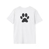 Avengers-Inspired Movie Poster T-Shirt with Paw Print Back