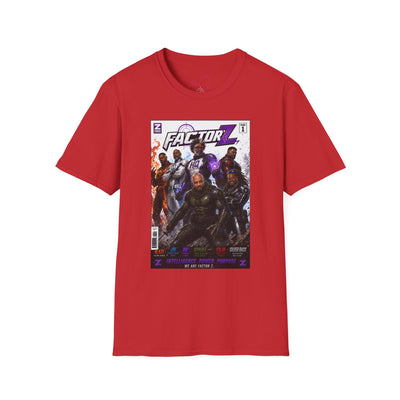 Comic Cover T-Shirt — "Factor Z" Superhero Squad Graphic Tee