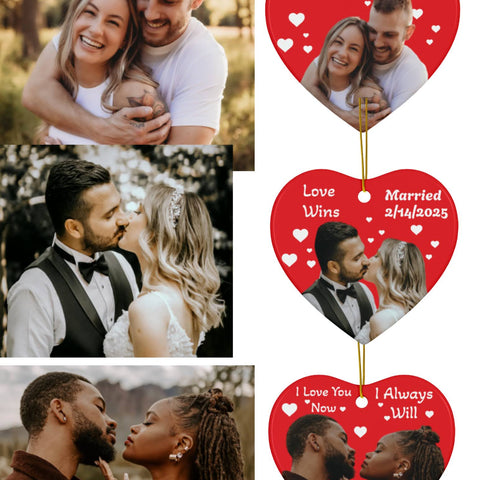 Ceramic Ornament, 4 Shapes