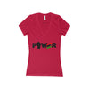 POWER Women's Deep V-Neck T Shirt