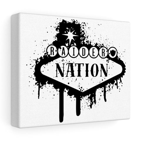 Raider Nation Black And White Splash Vegas Canvas Fan Favorite Painting