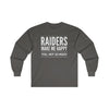 Raiders Make Me Happy Long Sleeve Black T-Shirt Gift