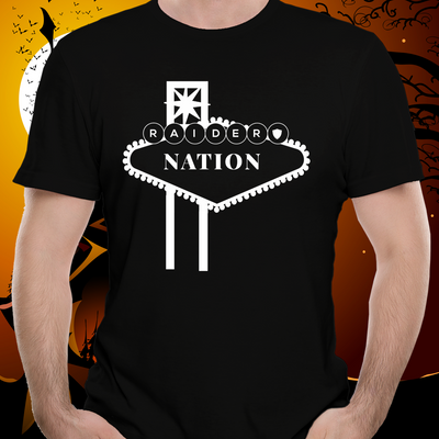 Vegas Raider Nation  Fun Fan Black T-shirt